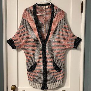 Moth Anthropologie Carrefour Jacquard oversized knit cocoon cardigan size small